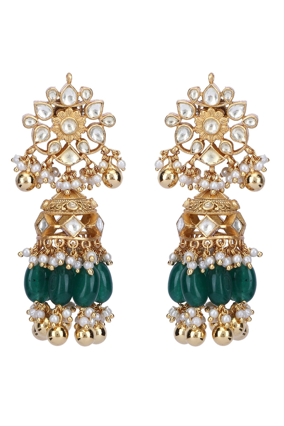 Kundan Embellished Pendant Necklace Set 