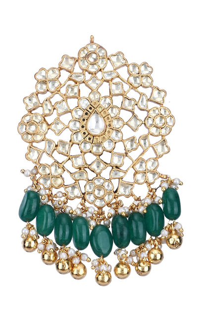 Kundan Embellished Pendant Necklace Set 