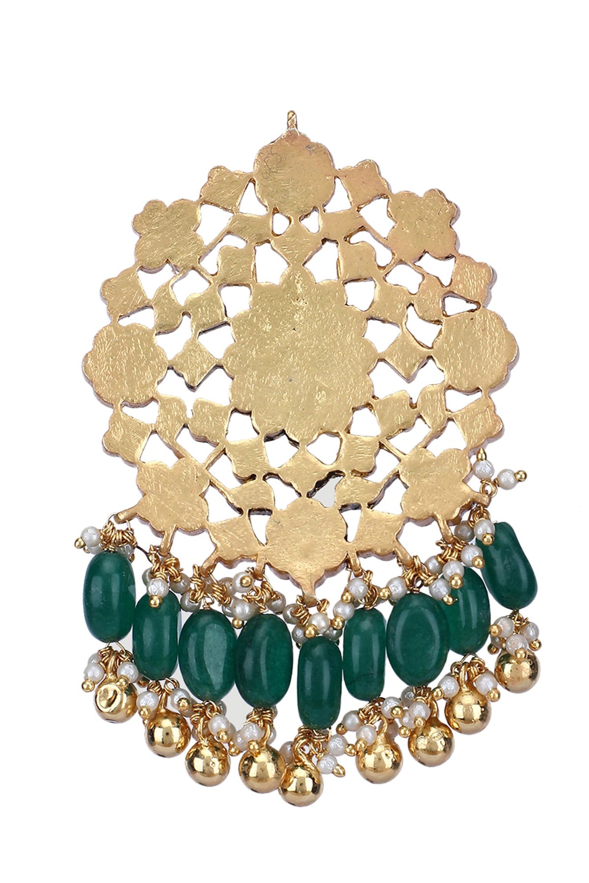 Kundan Embellished Pendant Necklace Set 