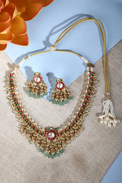 Stone Embellished Necklace Set 