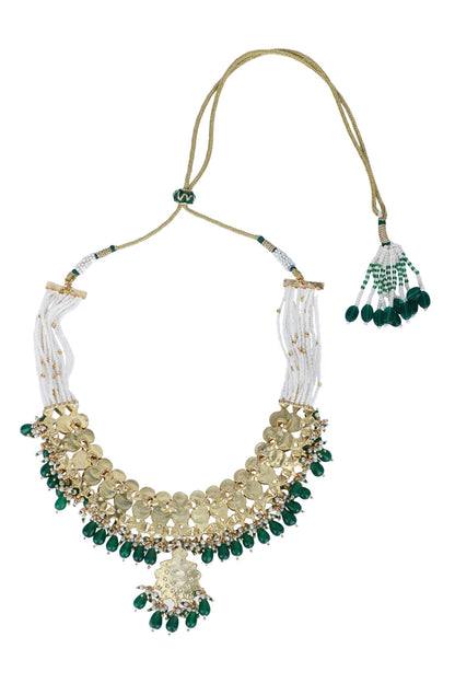 Kundan Embellished Pendant Choker Set 