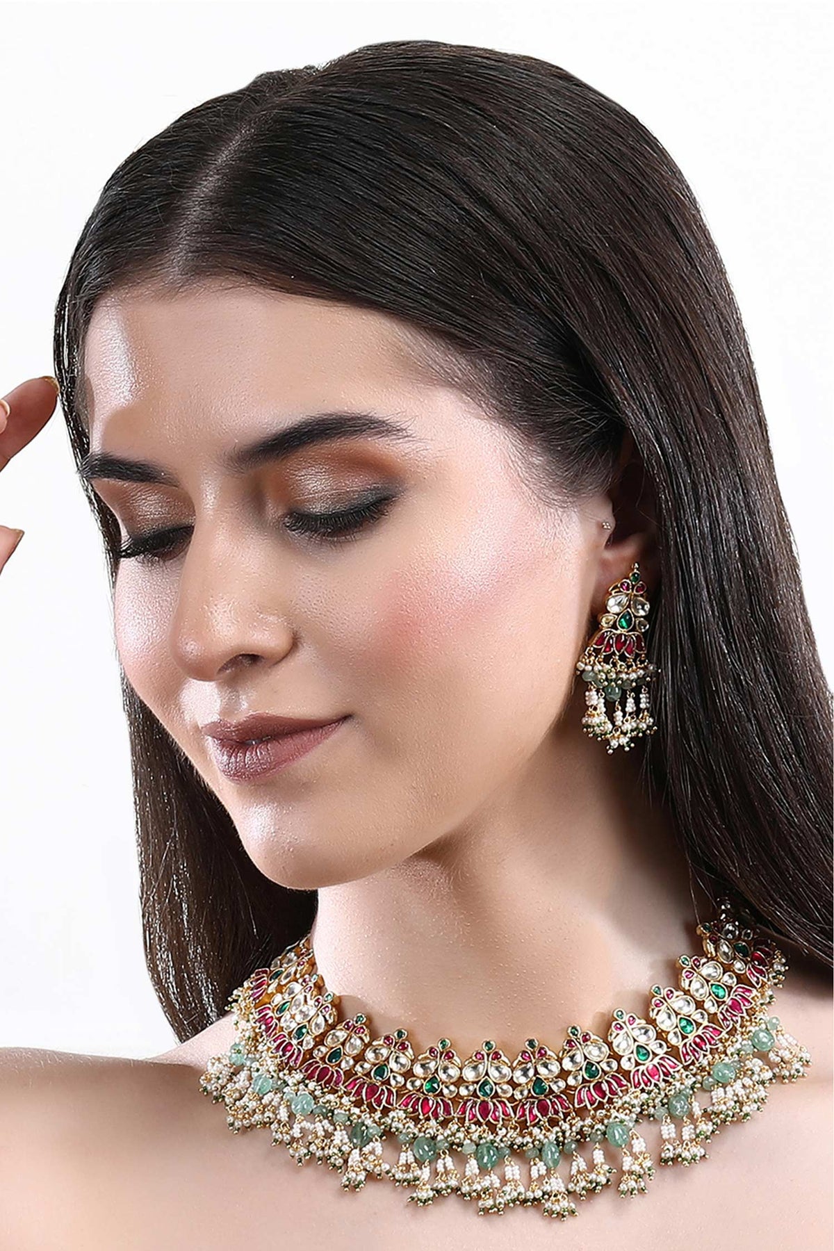 Stone Embellished Choker Set 
