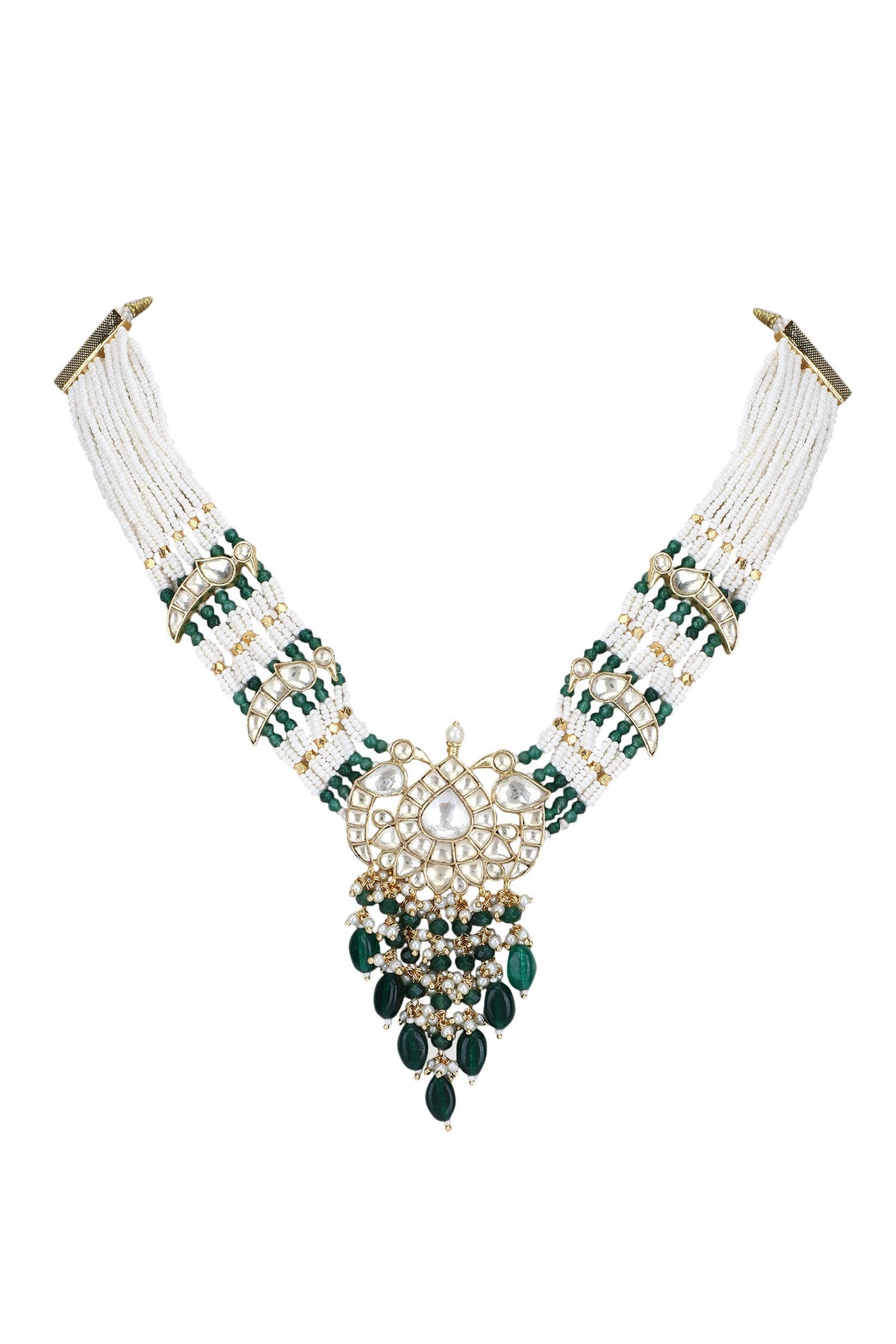 Kundan Embellished Pendant Choker Set 