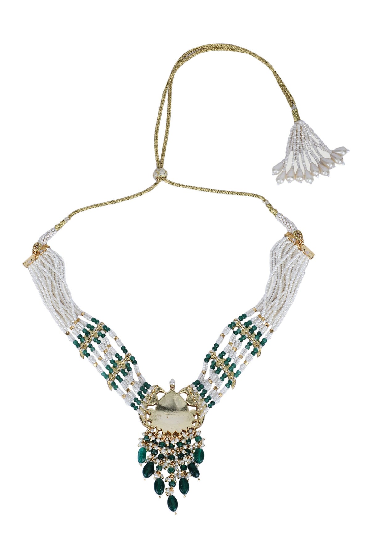 Kundan Embellished Pendant Choker Set 