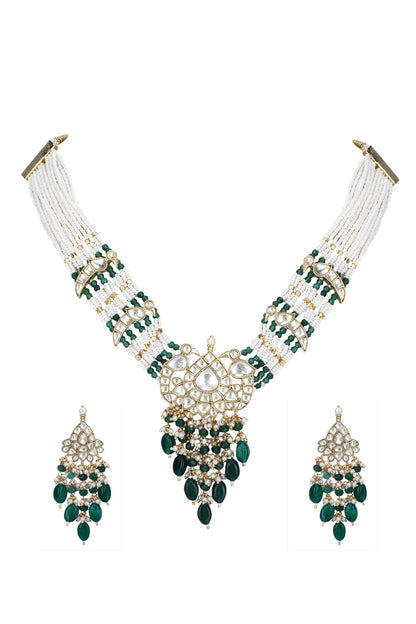 Kundan Embellished Pendant Choker Set 