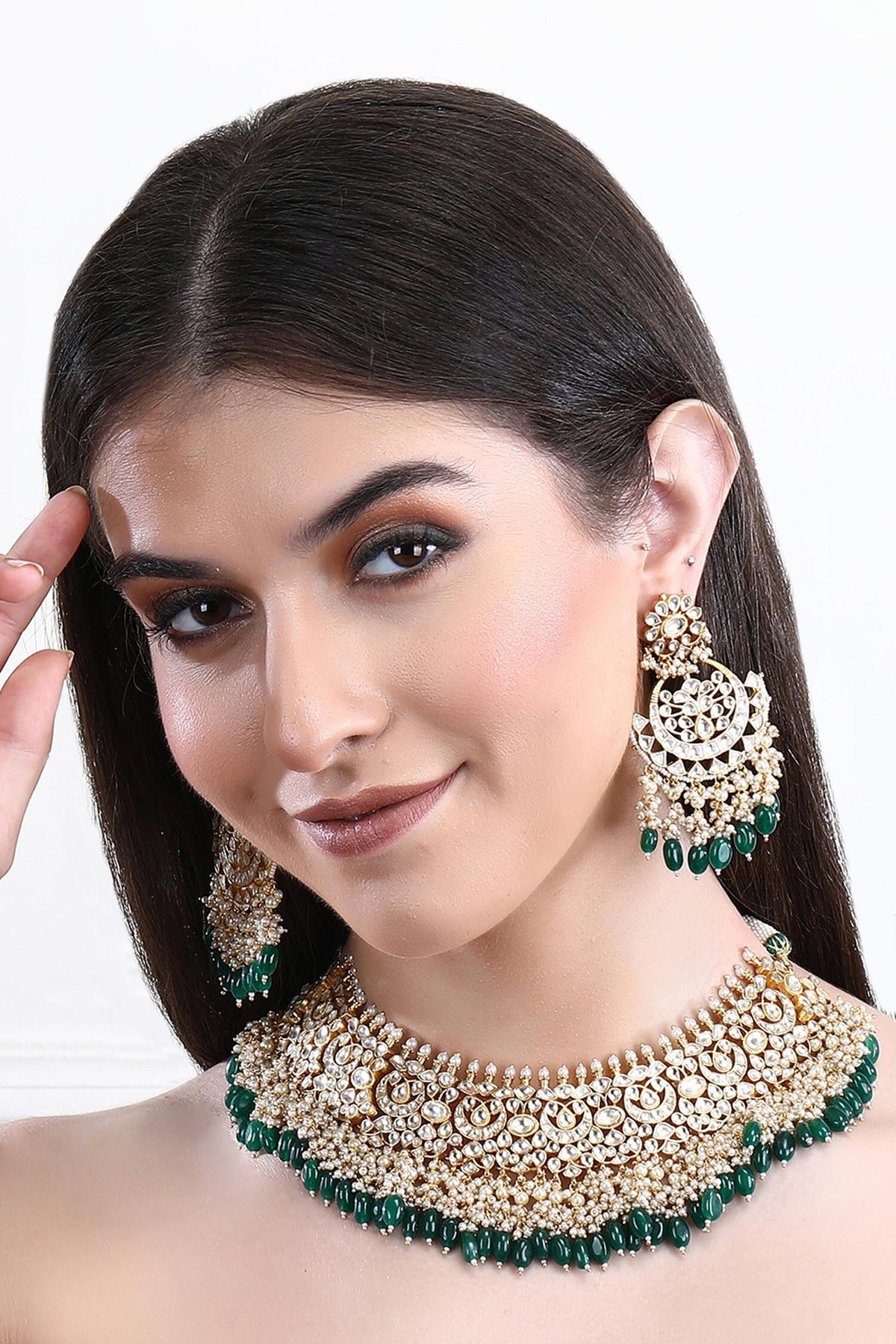 Kundan Studded Necklace Set 