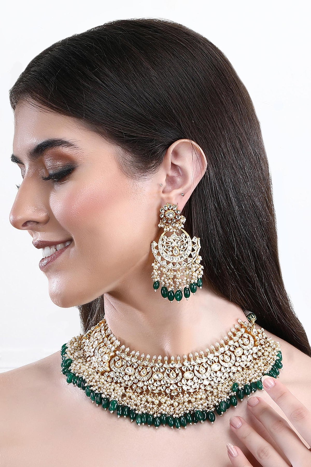 Kundan Studded Necklace Set 