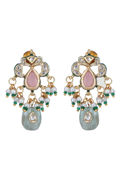 Navratna Stone Embellished Necklace Set 
