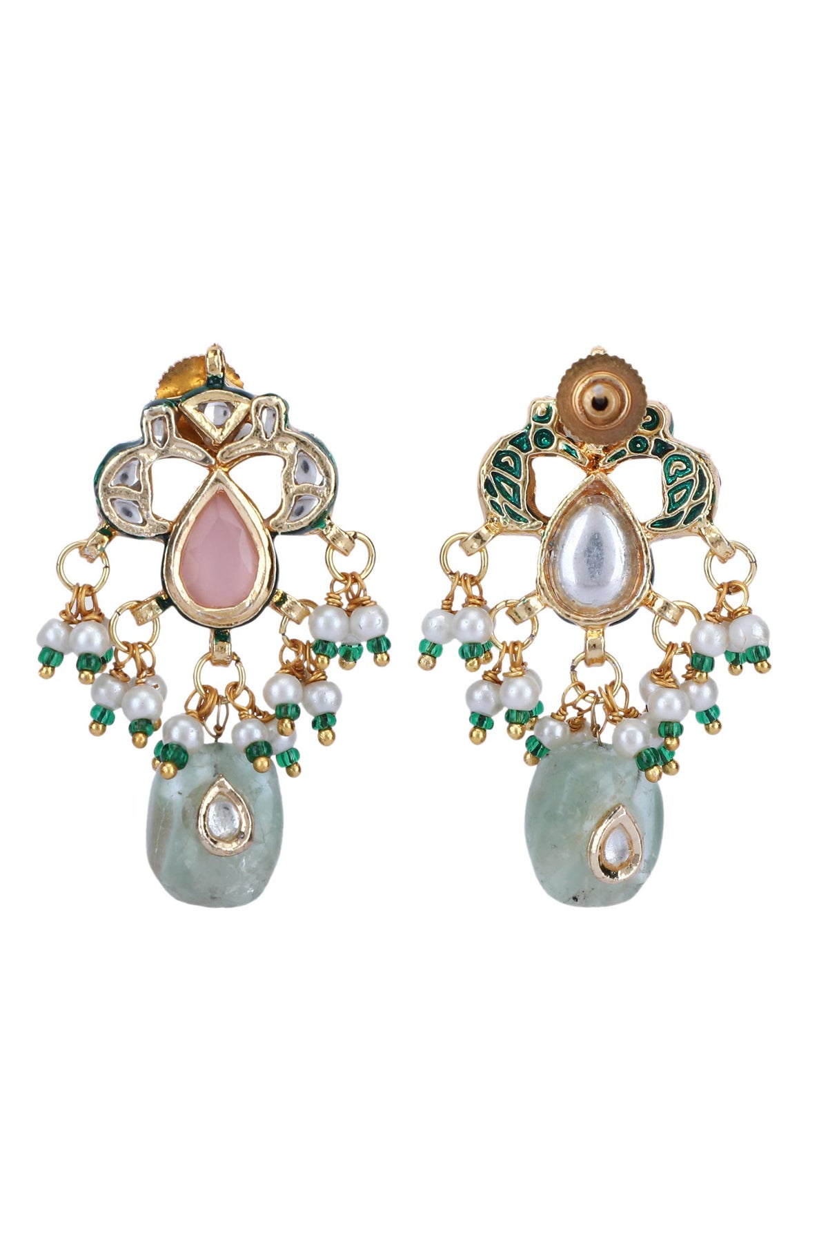Navratna Stone Embellished Necklace Set 