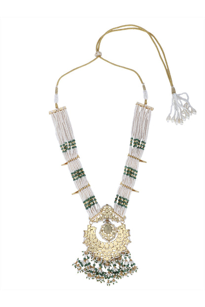 Stone Embellished Pendant Necklace Set 