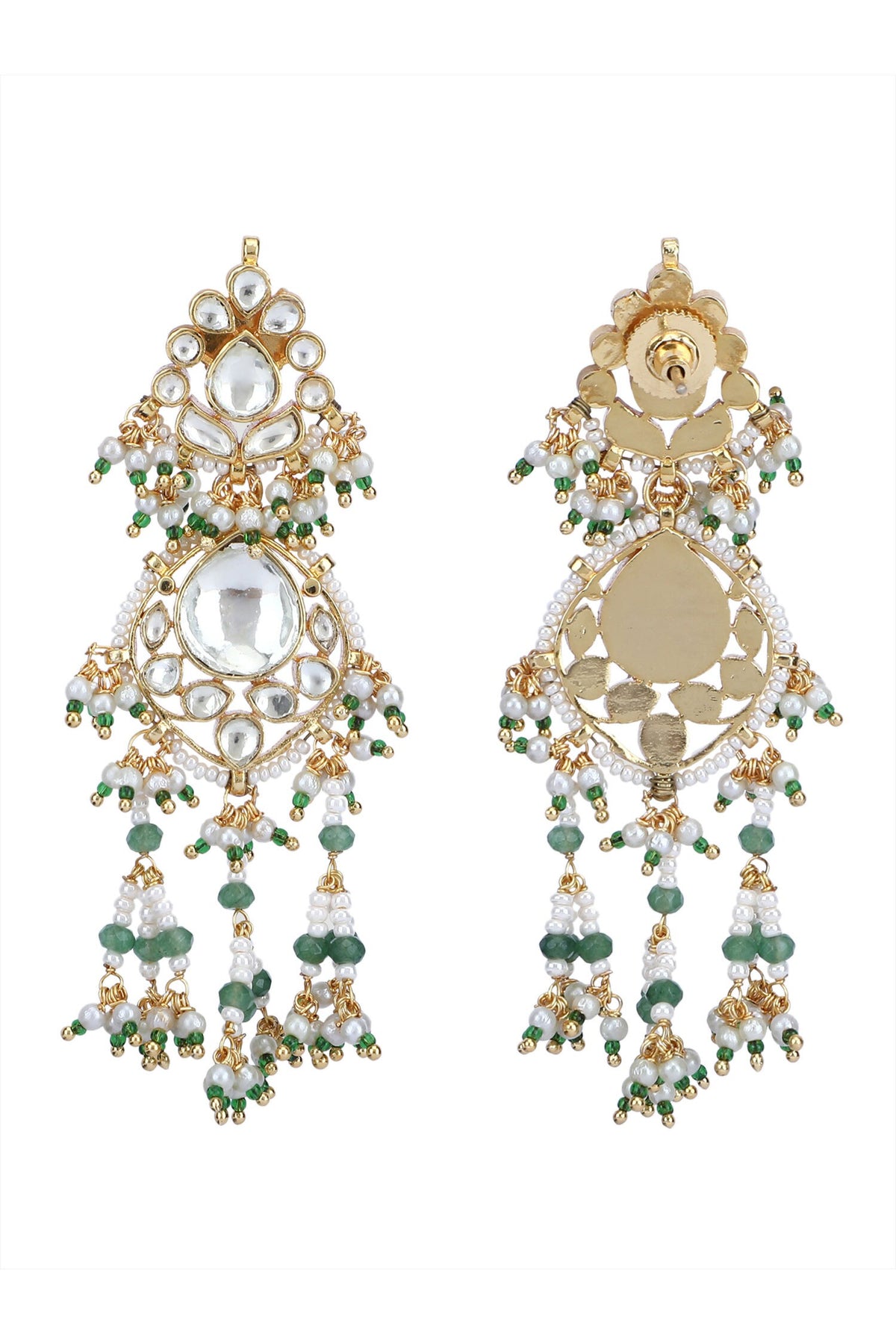Stone Embellished Pendant Necklace Set 