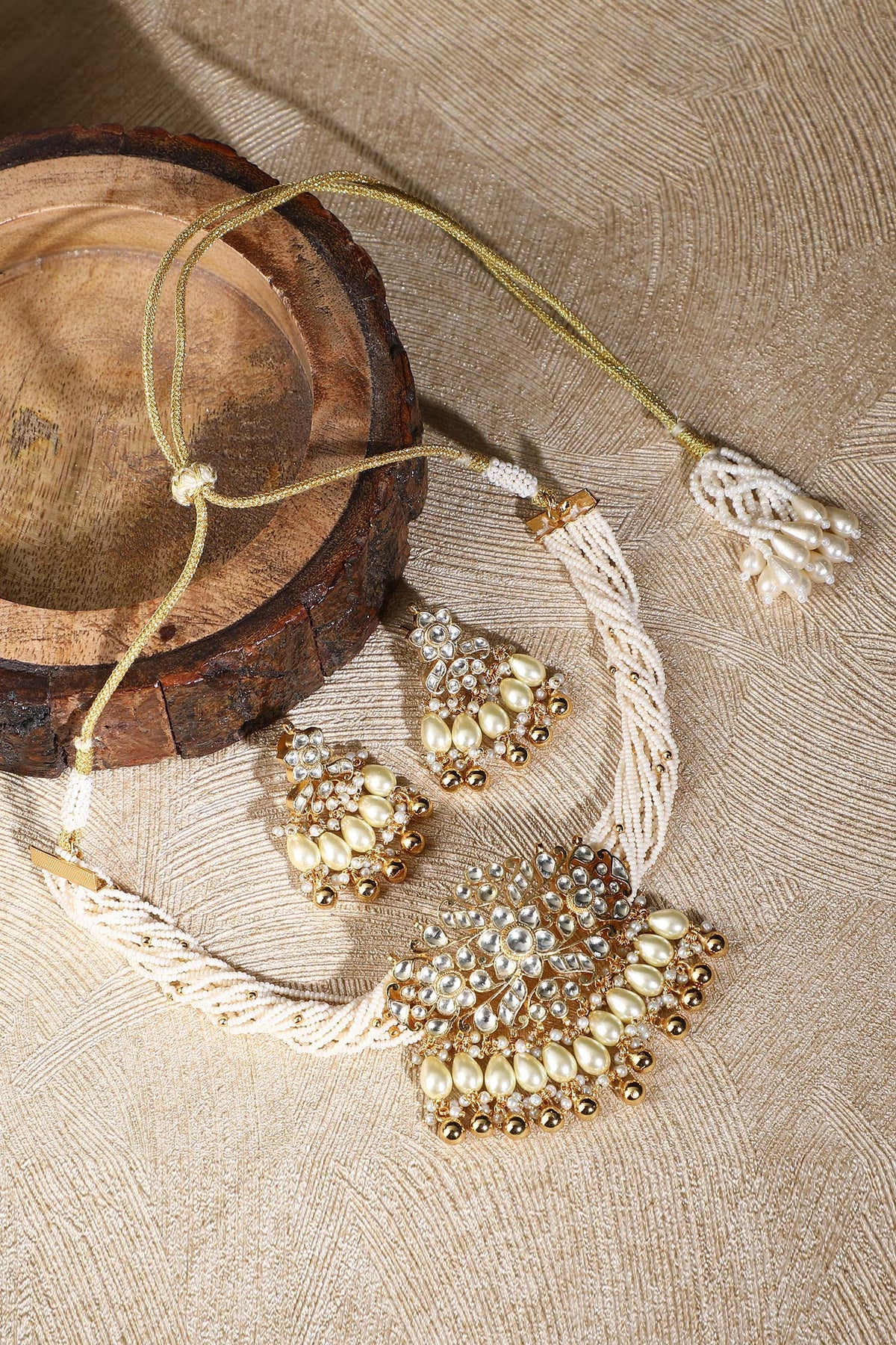 Stone Studded Pendant Choker Set 
