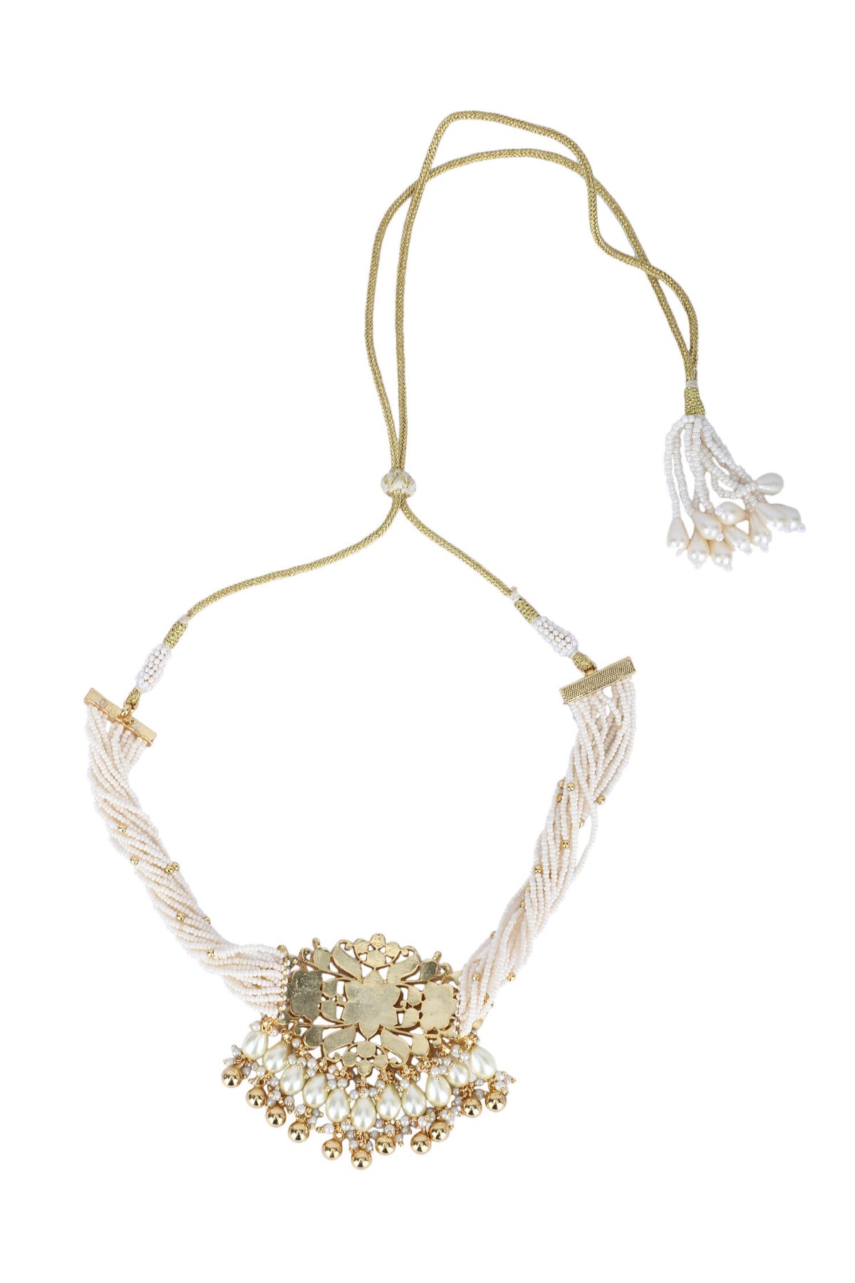 Stone Studded Pendant Choker Set 