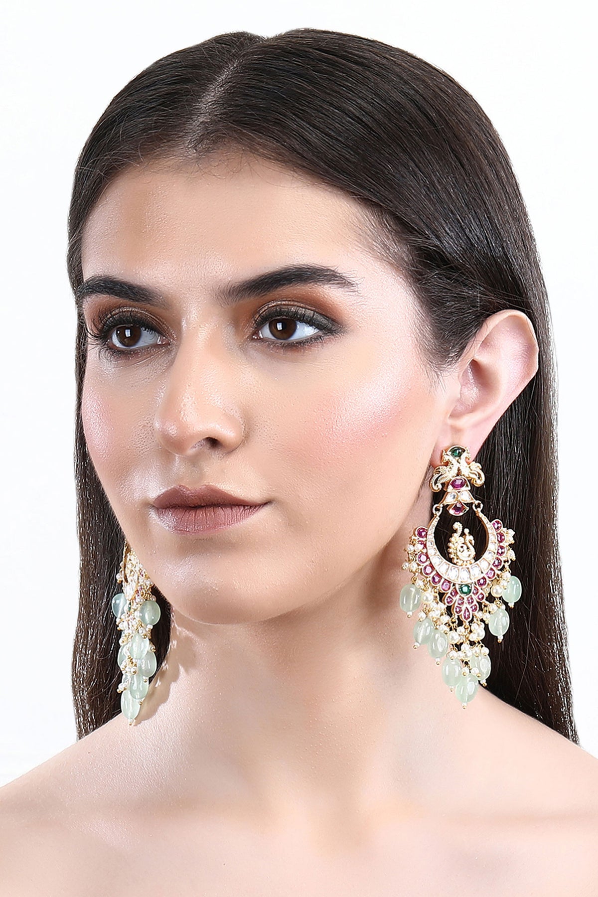 Peacock Carved Earrings 