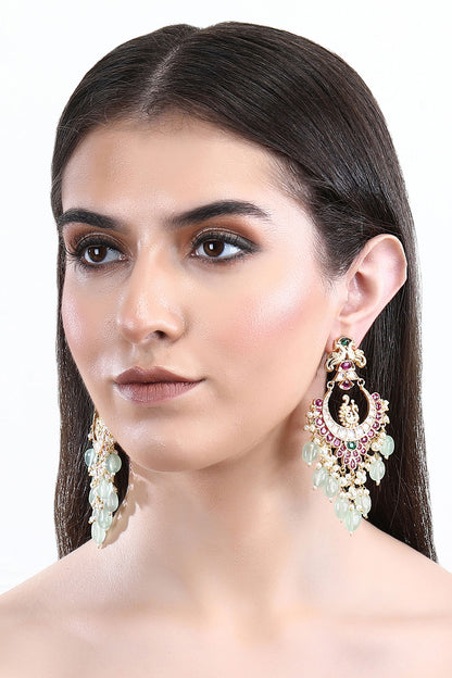 Peacock Carved Earrings 