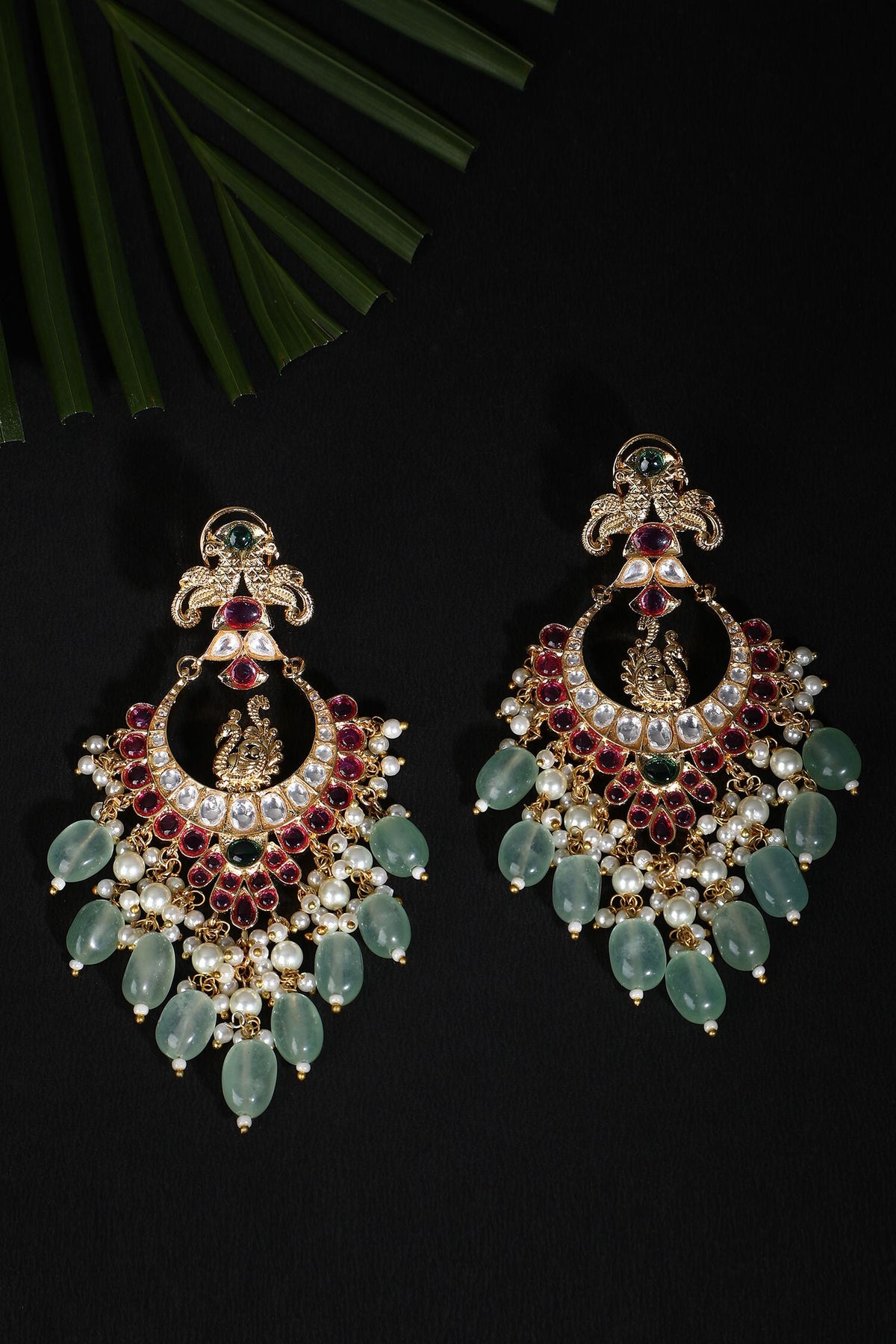 Peacock Carved Earrings 