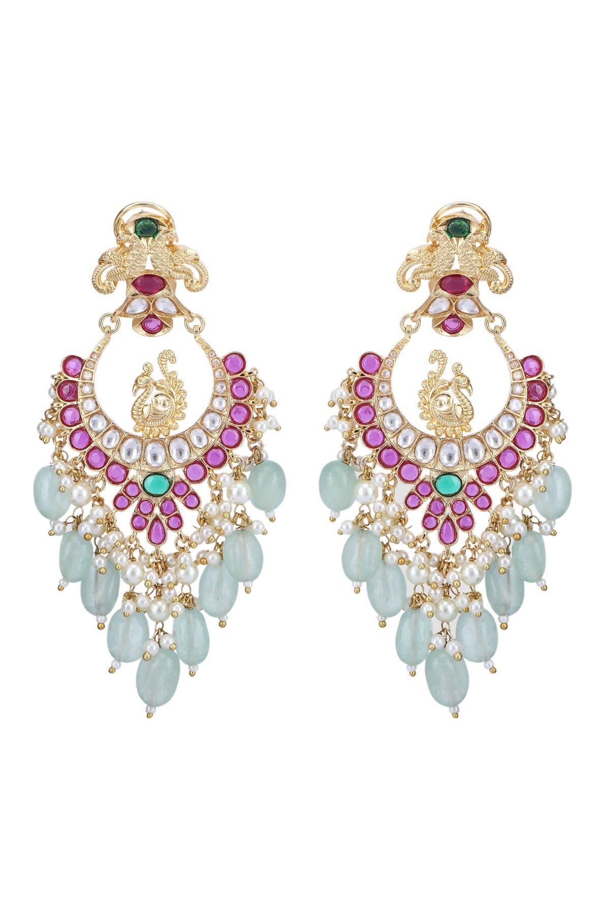 Peacock Carved Earrings 
