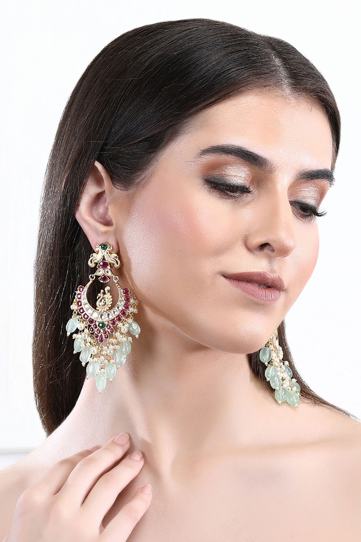 Peacock Carved Earrings 