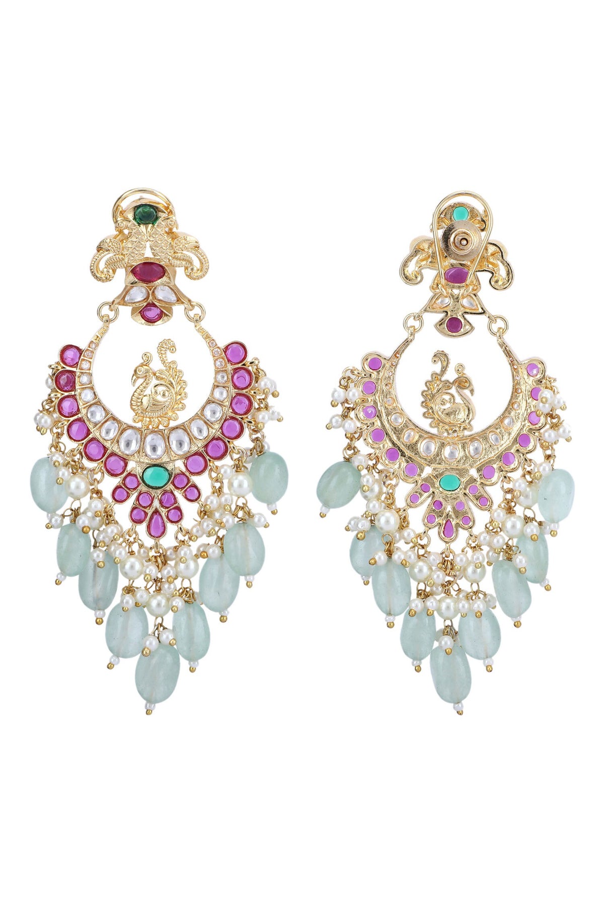 Peacock Carved Earrings 