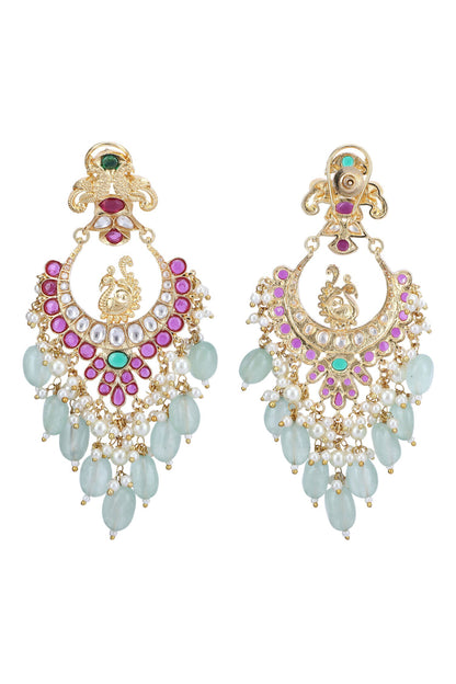 Peacock Carved Earrings 