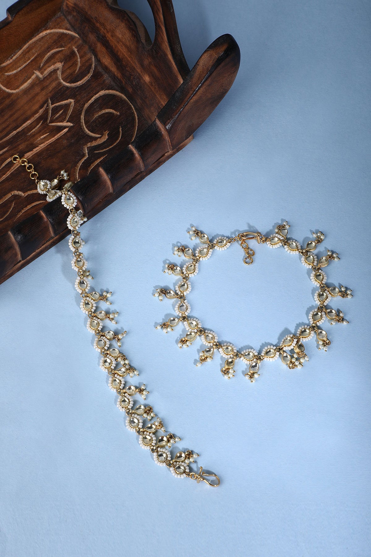 Kundan Embellished Anklets 
