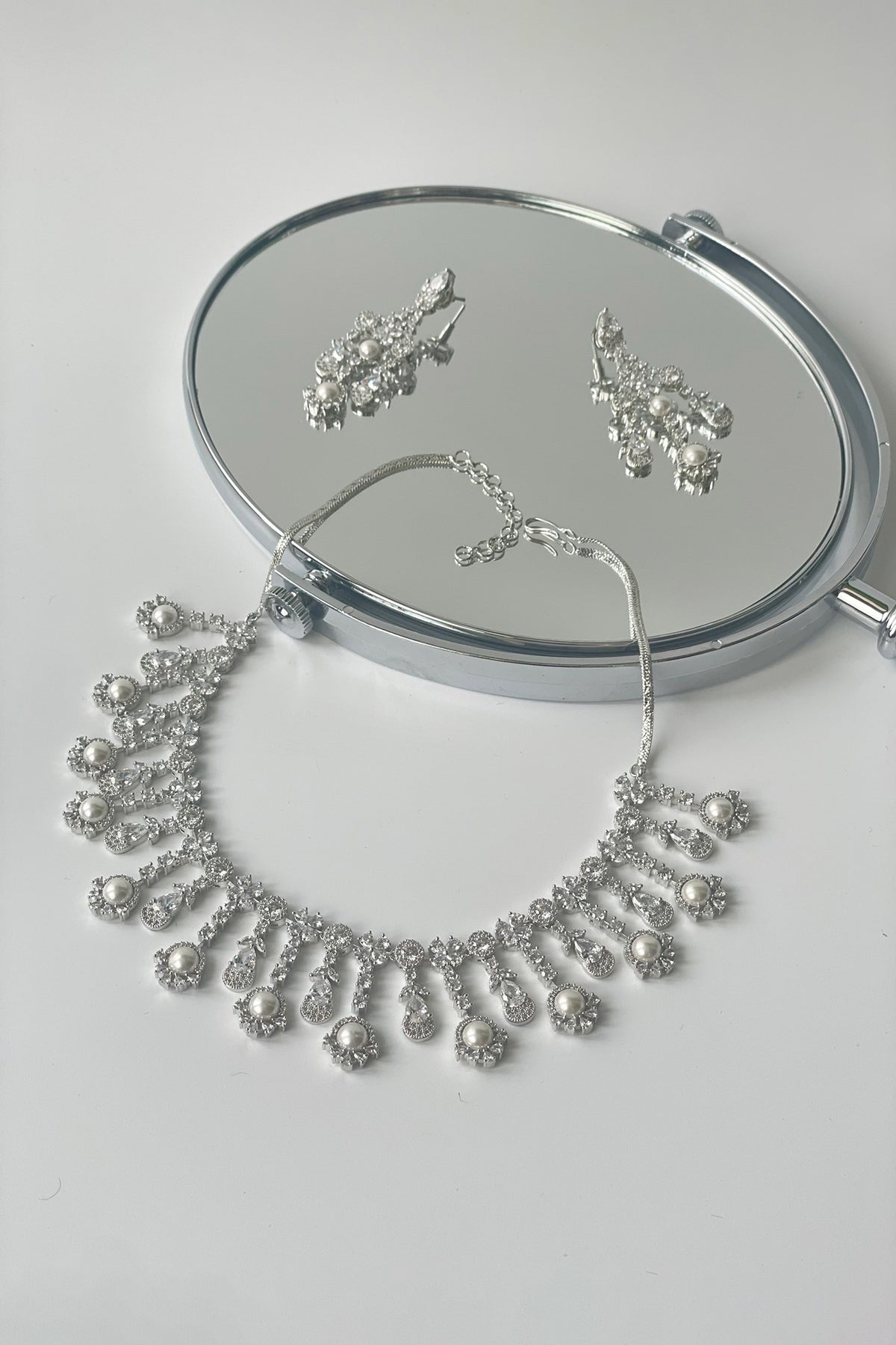 Pearl Drop Necklace Set 