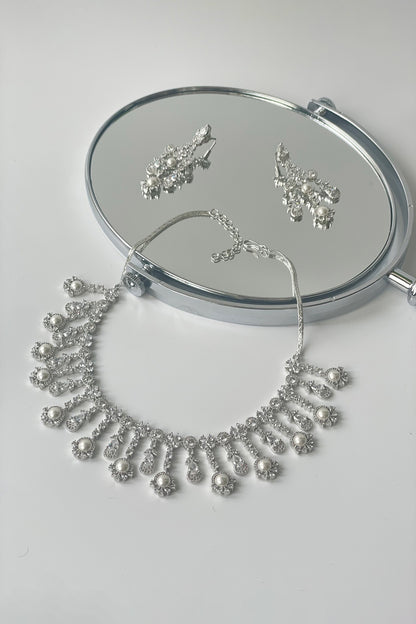 Pearl Drop Necklace Set 