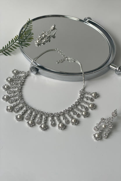 Pearl Drop Necklace Set 