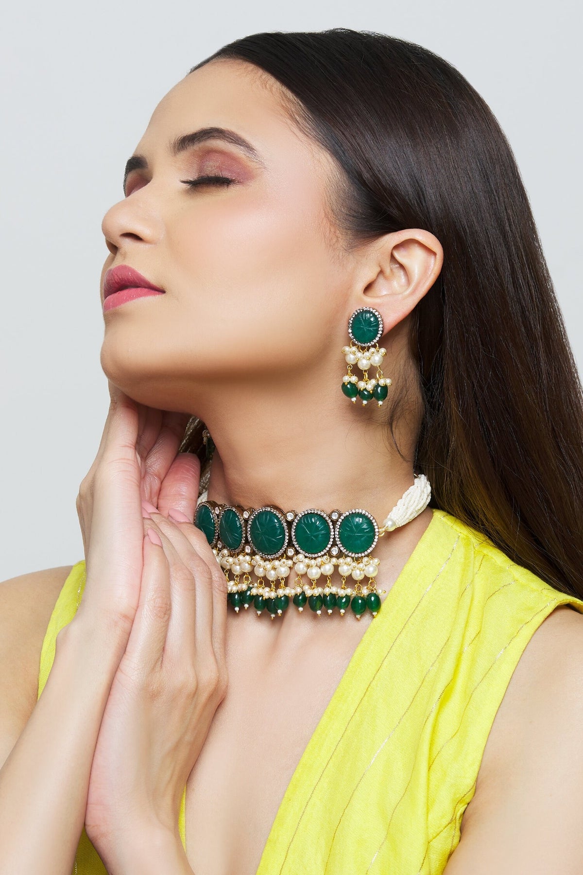 Stone Studded Choker Set 