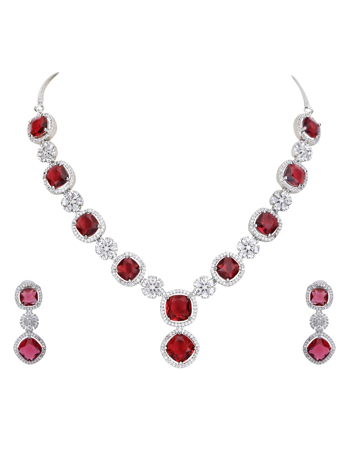 Zircon Embellished Necklace Set 