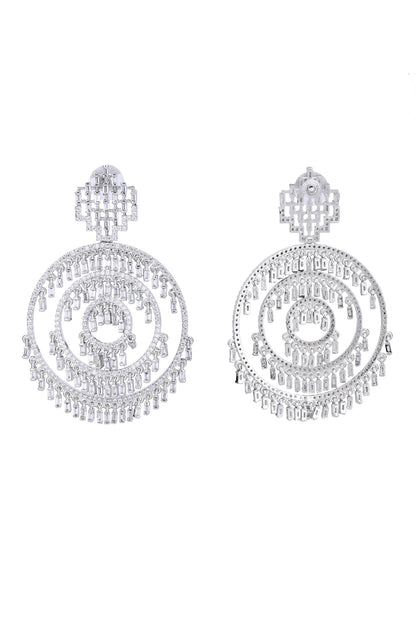 Zircon Embellished Multi Circular Earrings 