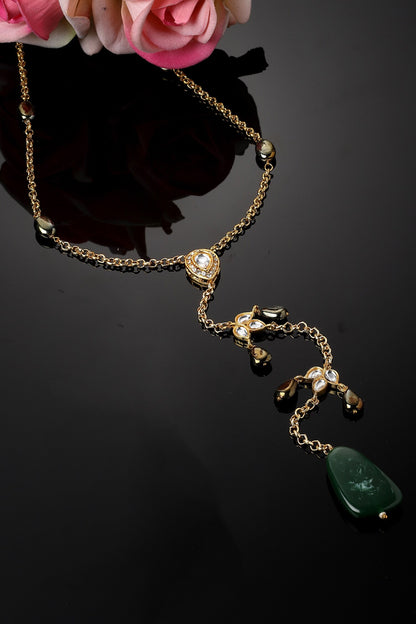 Stone Embellished Long Necklace 