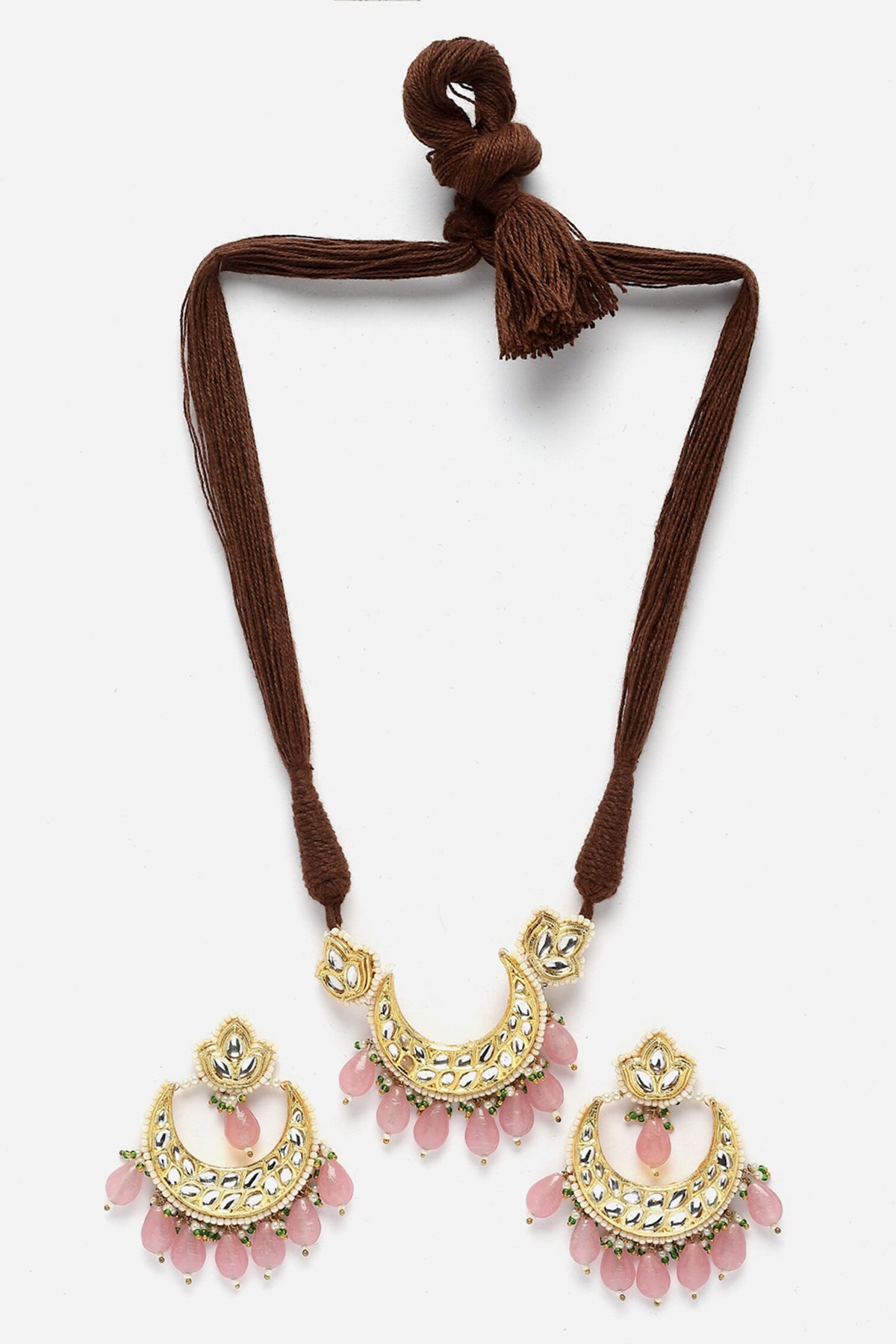 Natural Stone Work Choker Necklace Set 