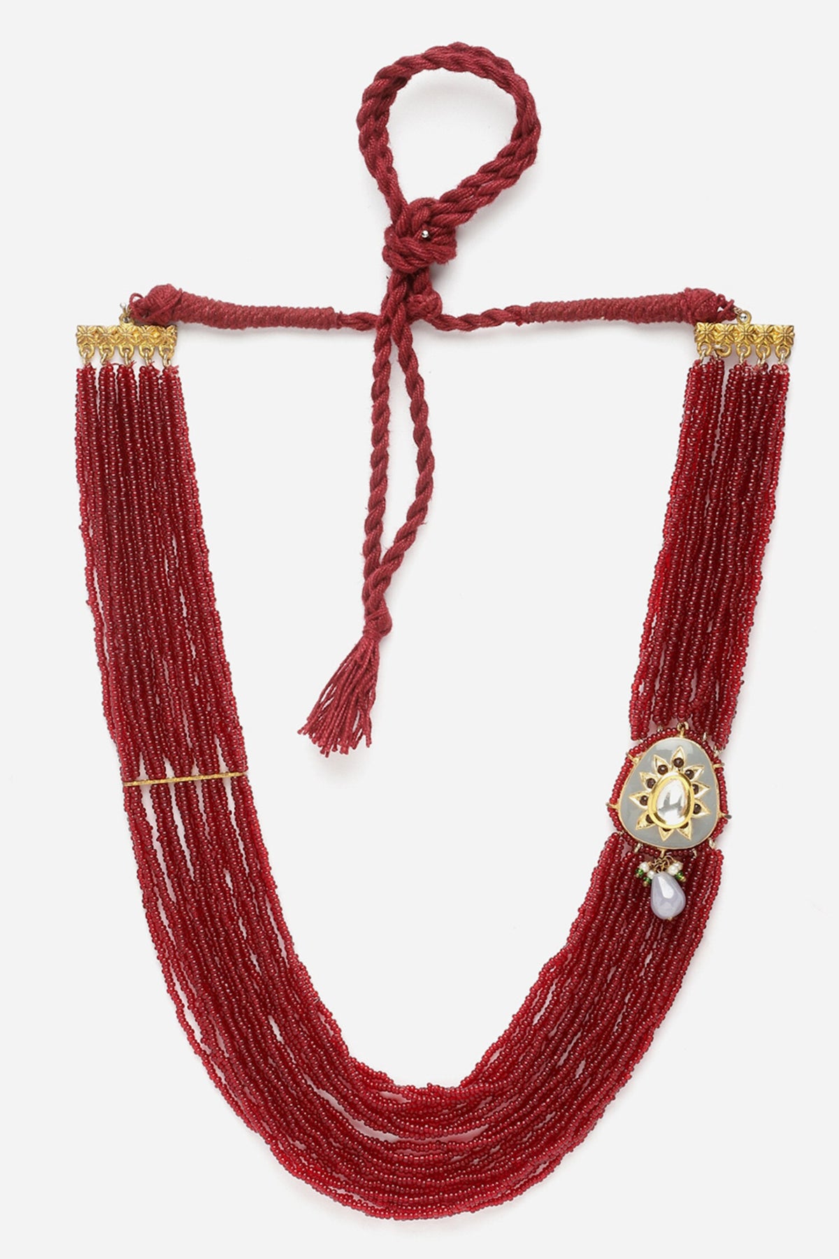 Natural Stone Work Long Necklace 