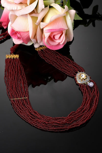 Natural Stone Work Long Necklace 