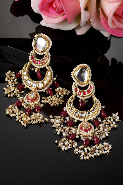 Kundan Embellished Layered Chandbalis 