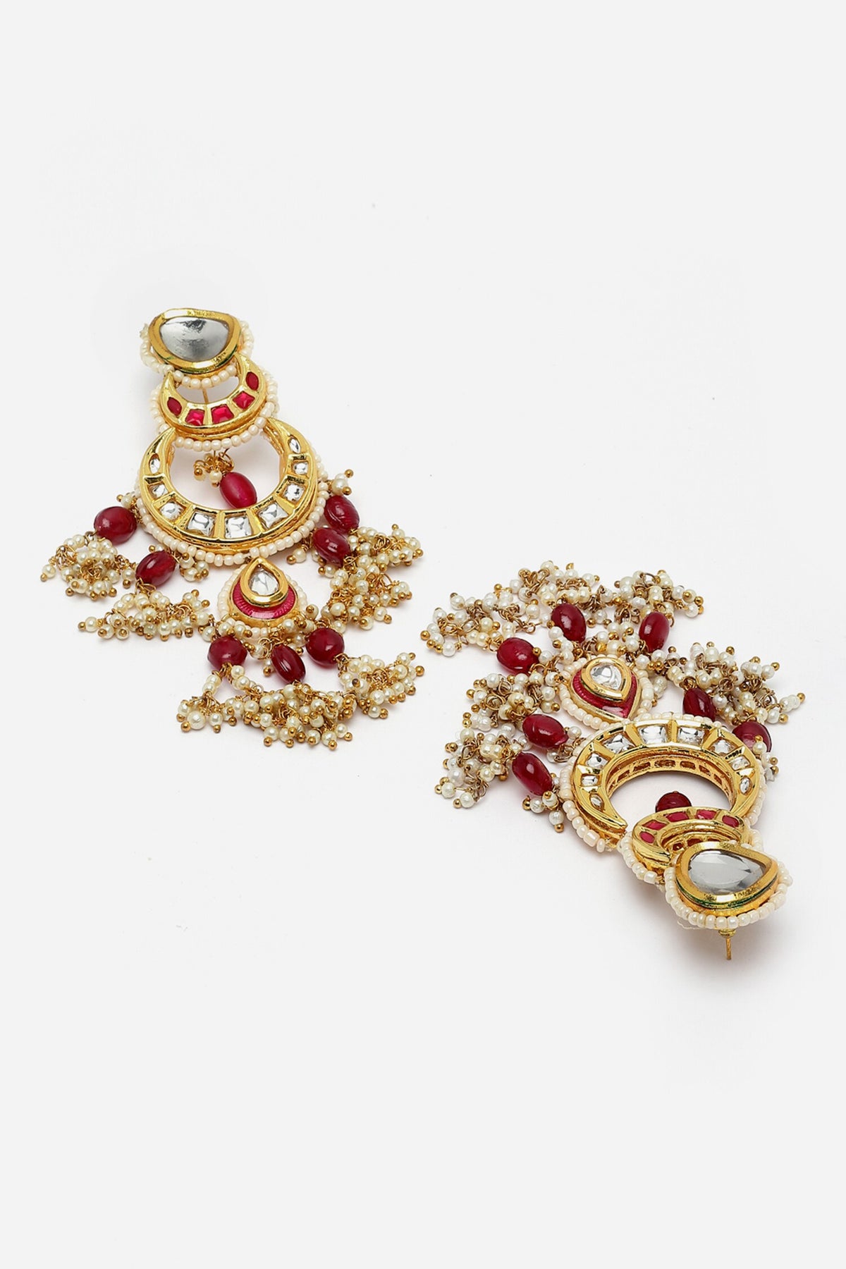 Kundan Embellished Layered Chandbalis 