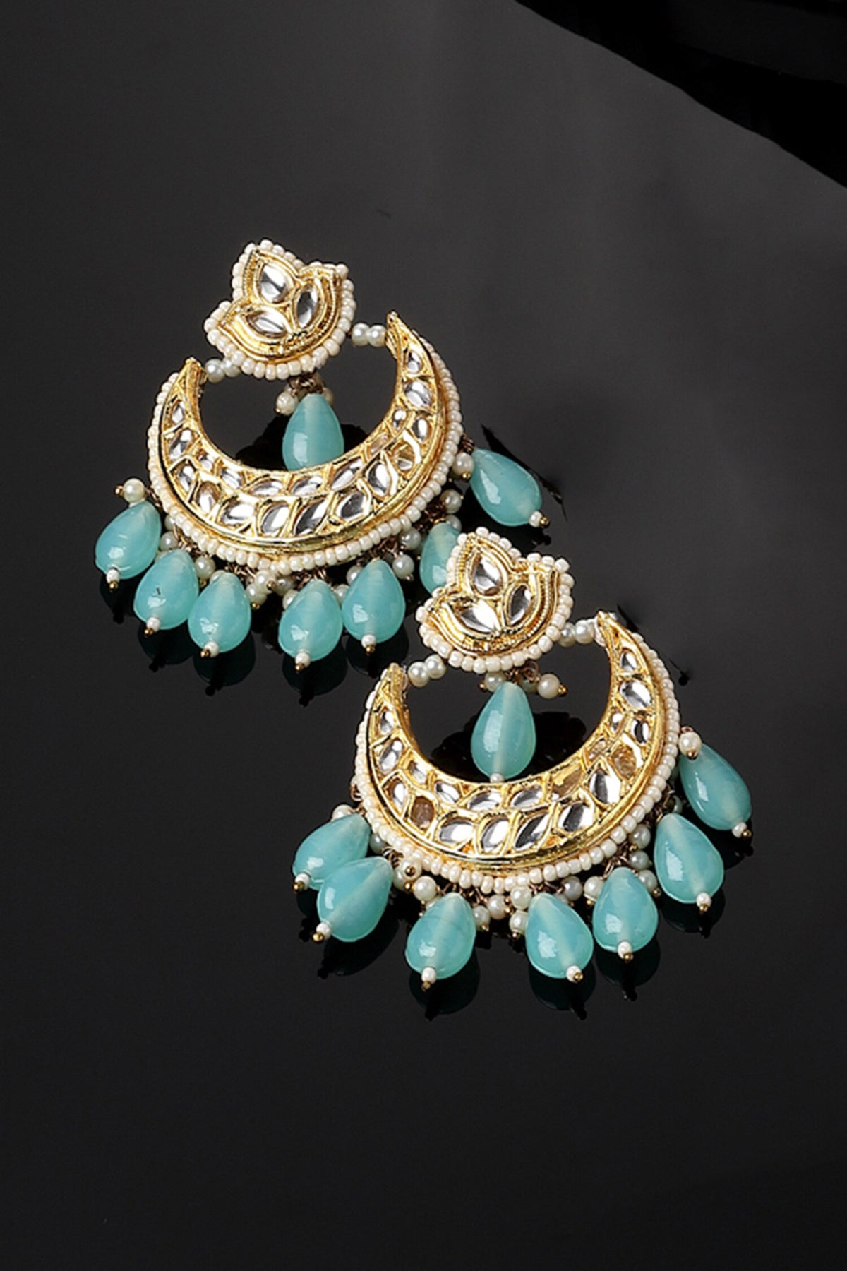 Kundan Embellished Chandbalis 
