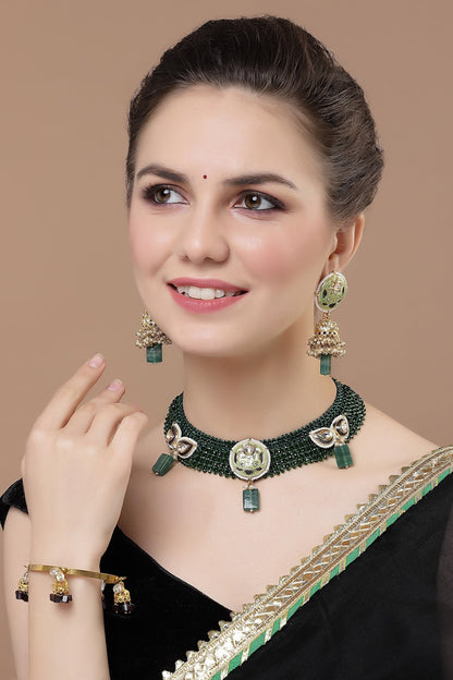 Floral Meenakari Work Jhumkas 