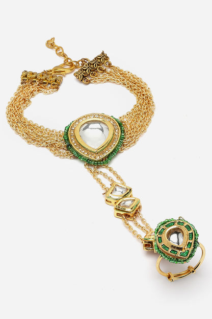 Kundan & Stone Embellished Haathphool 