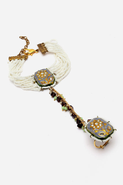 Floral Meenakari Work Haathphool 