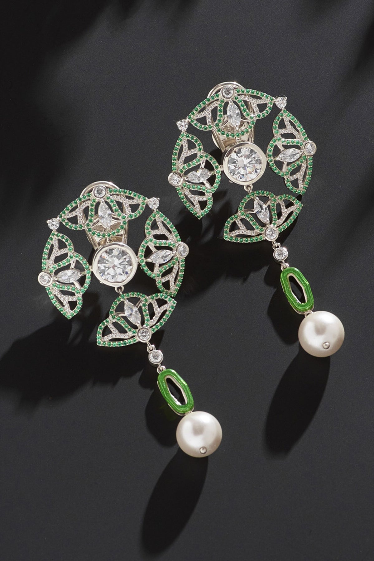 Semi Precious Gemstone Embellished Earrings 