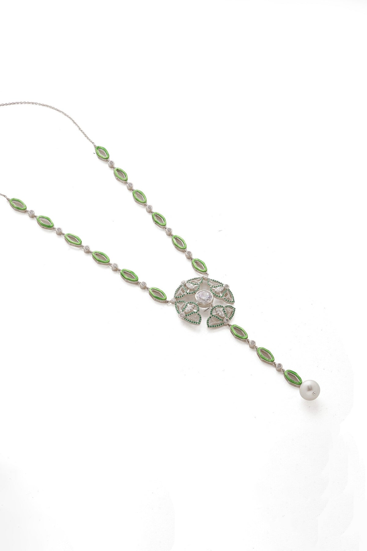 Semi Precious Gemstone Embellished Necklace 