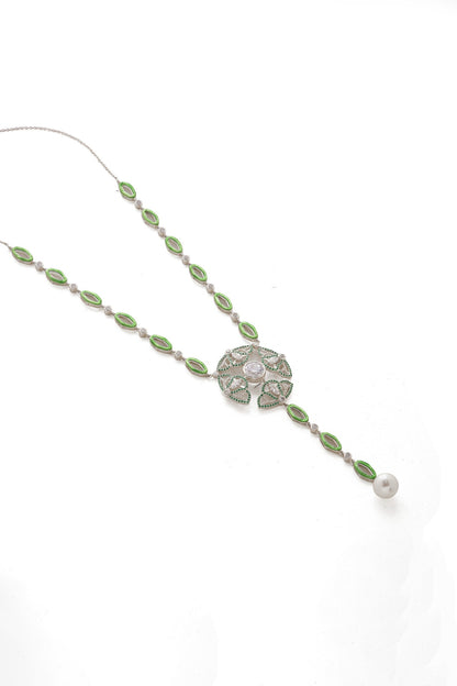 Semi Precious Gemstone Embellished Necklace 