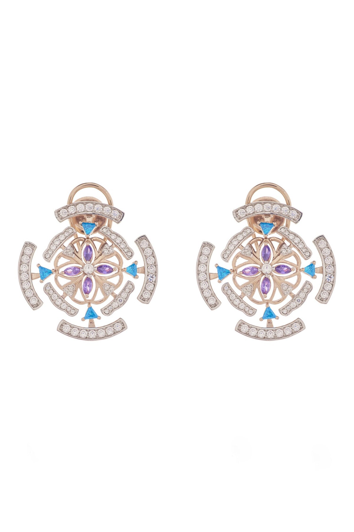 Stone Embellished Mughal Jaal Earrings 