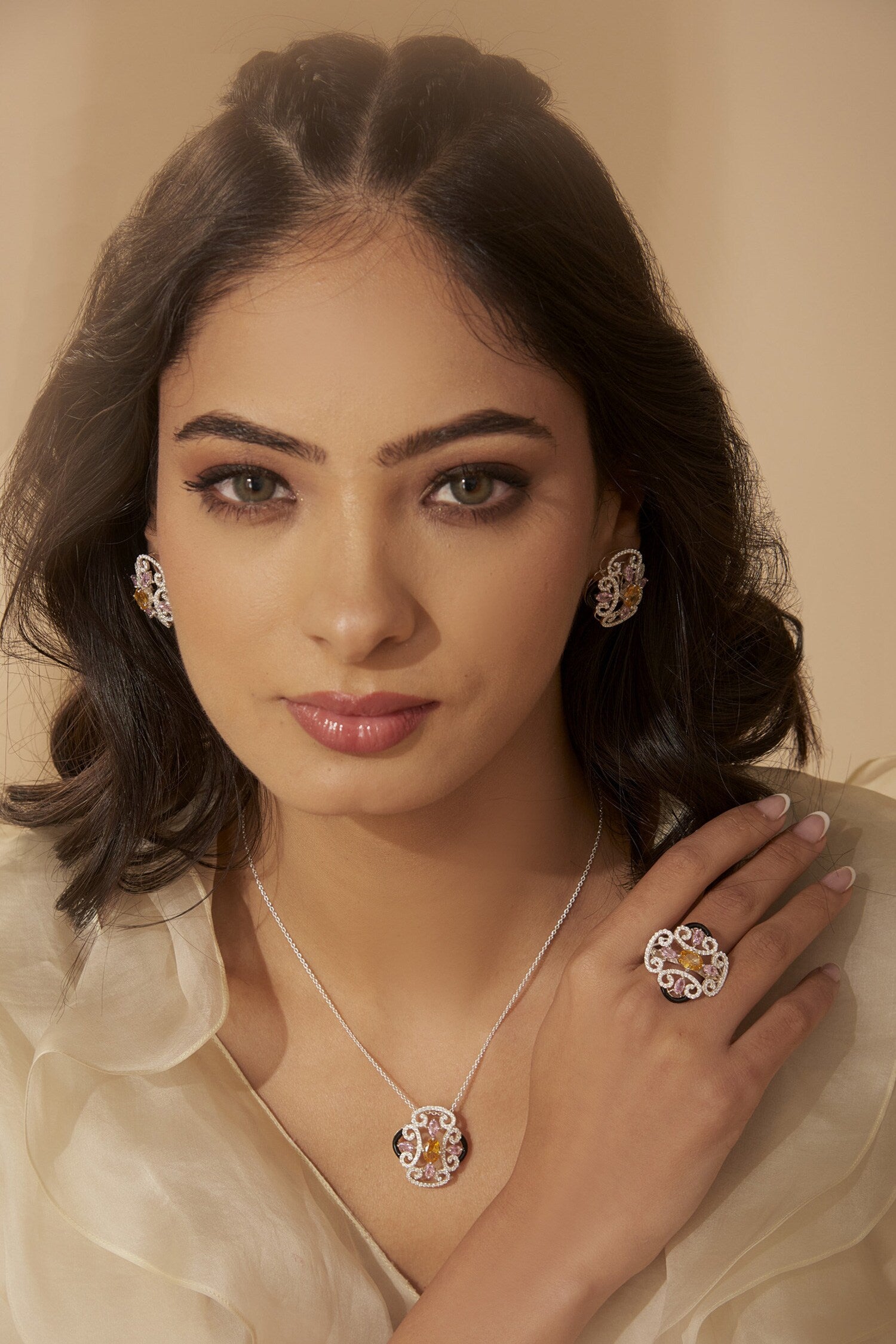 Mughal Pattern Embellished Ring 