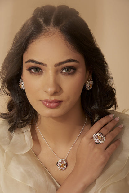 Mughal Pattern Embellished Ring 