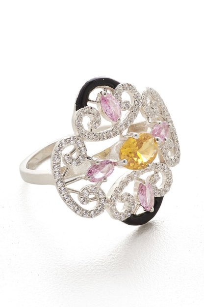Mughal Pattern Embellished Ring 