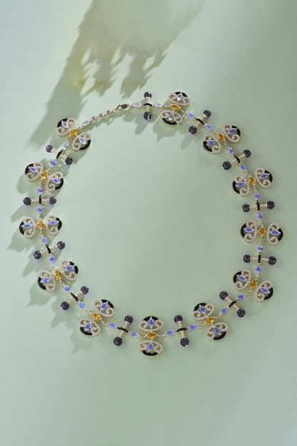 Mughal Motif Studded Necklace 