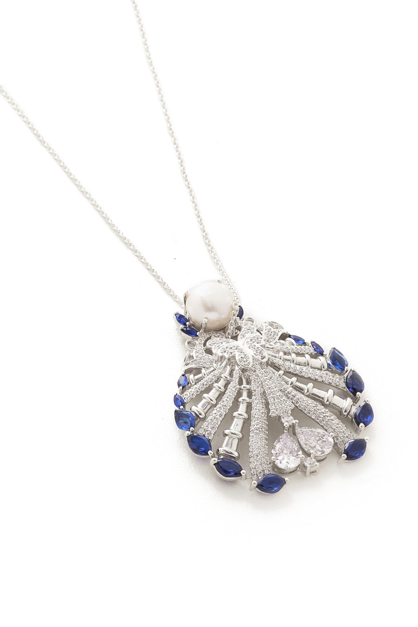 Cubic Zirconia Diamonds Embellished Pendant 
